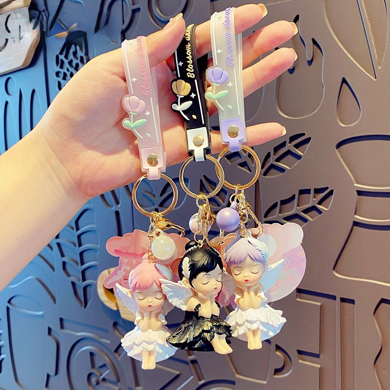Genuine Guardian Angel Key Chain Trend Creative Female Cute Delicate ...