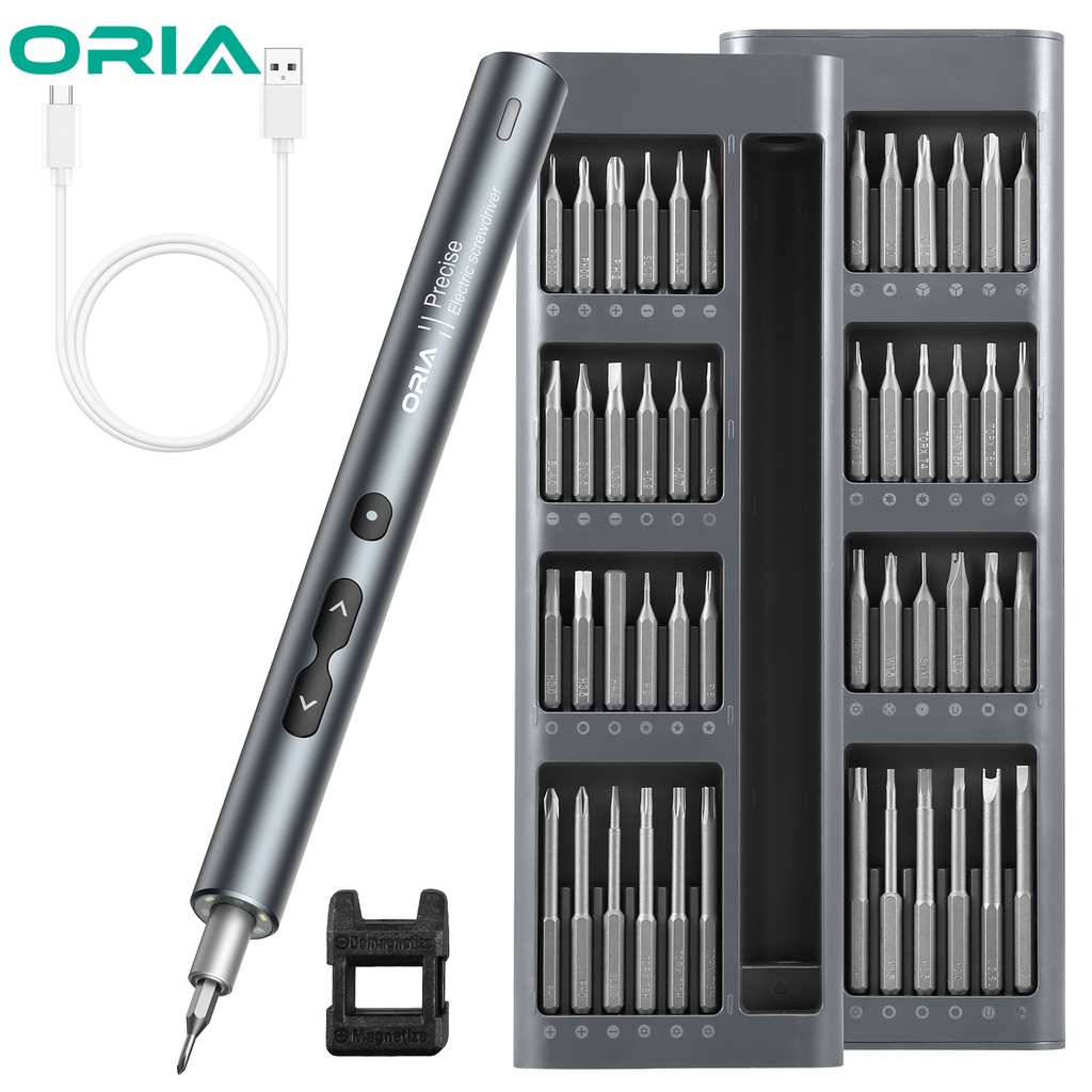 ORIA 62 in 1 Precision Electric Screwdriver Set with 48 Bits for Smartphone Computers Toys Shopee Philippines