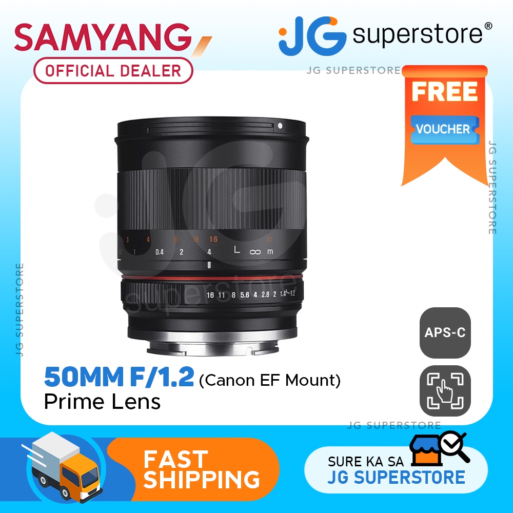 Samyang 50mm f/1.2 CSC Manual Focus APS-C Prime Lens for Canon EF-M ...