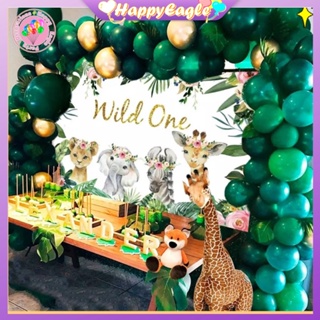 Safari Birthday Decorations, 50PC Wild Jungle Theme Party Supply Animal  Balloon