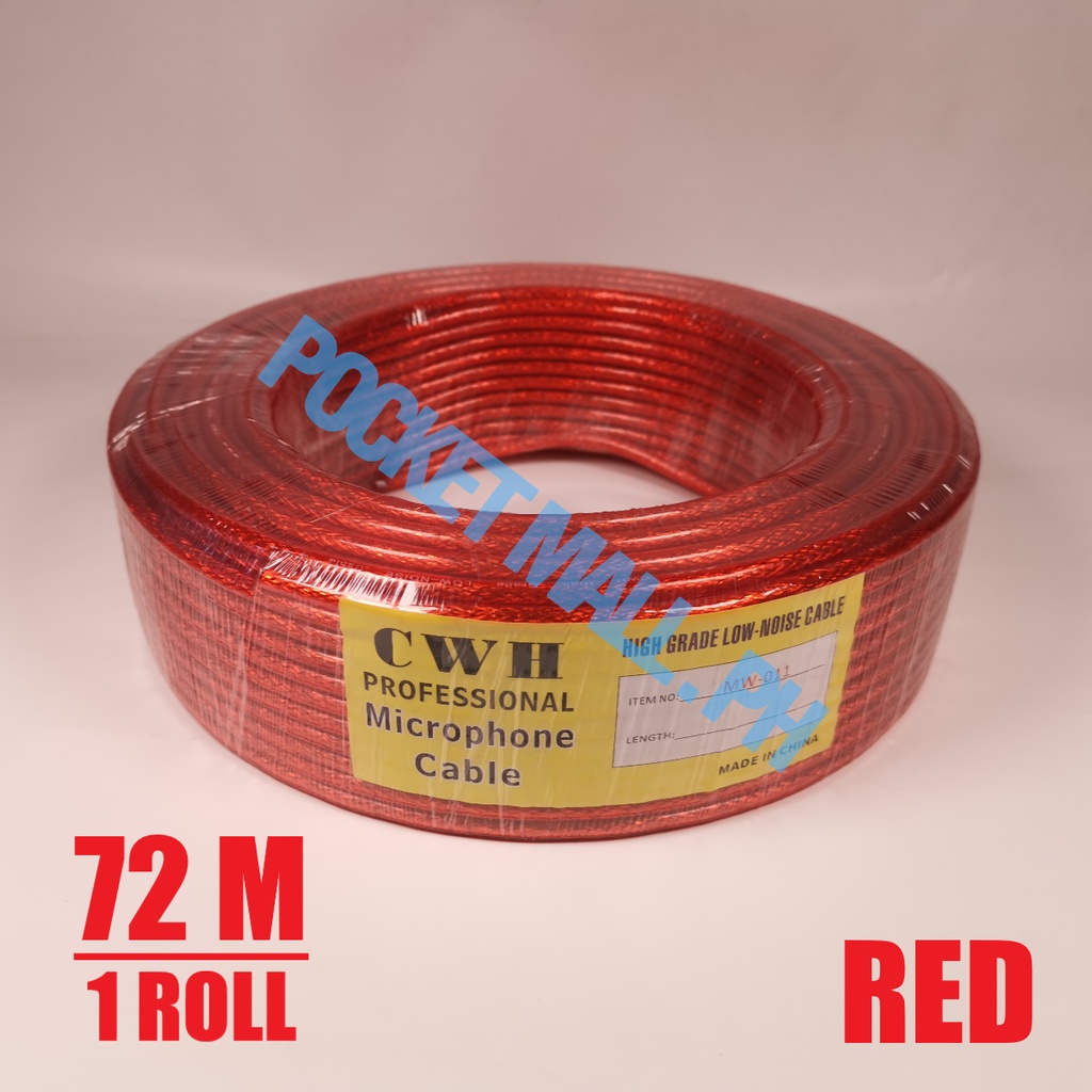 CWH Professional Microphone Cable Wire 1 Roll (72M) Colorful Quality ...