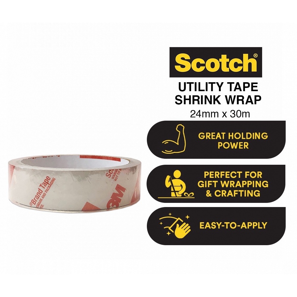 3M Scotch Utility Tape Shrink Wrap, 24mm x 30m Shopee Philippines