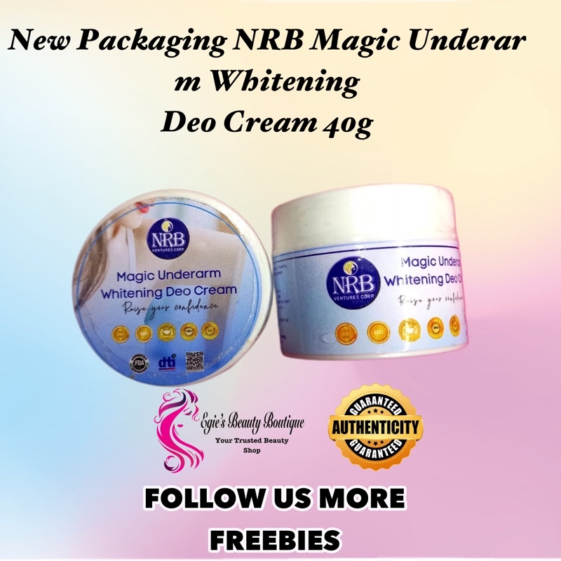 New Packaging NRB Magic Underarm Whitening Deo Cream 40g | Shopee ...