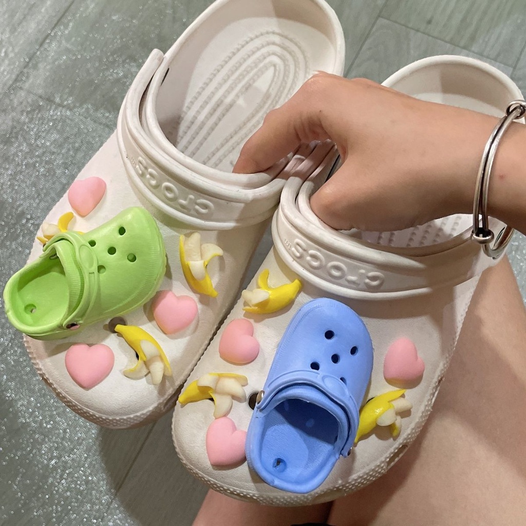 jibbitz charms 3D Mini Shoes DIY Flower Shoe Buckle crocs Decorative ...