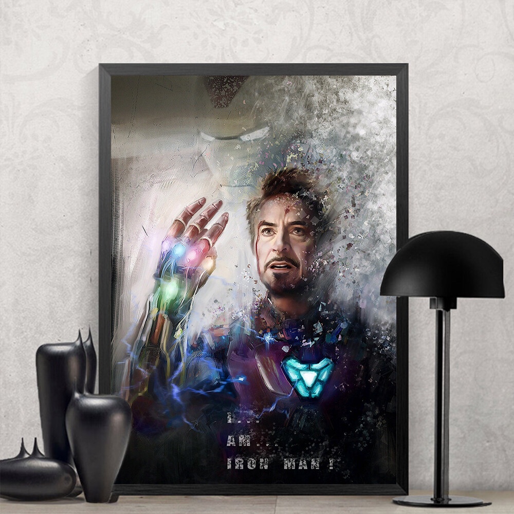 The Avengers Endgame Movie Iron Man Captain America Canvas Poster Decor ...