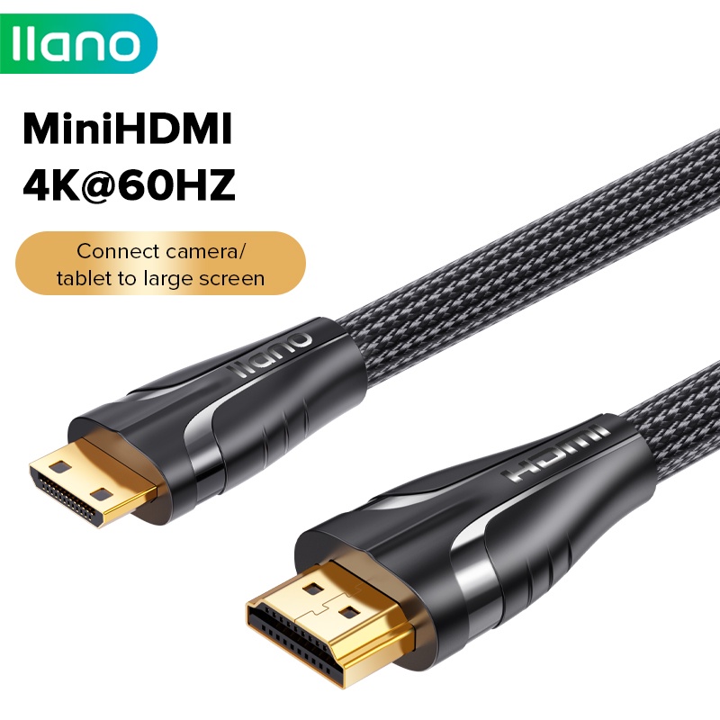 llano Mini HDMI to HDMI Cable Male to Male 1080P HD 4K 3D HDMI - Main Image