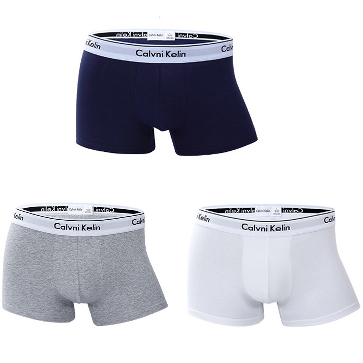 3pcs pack Men White Garter Cotton Plain Boxers Man Boxer Briefs ...