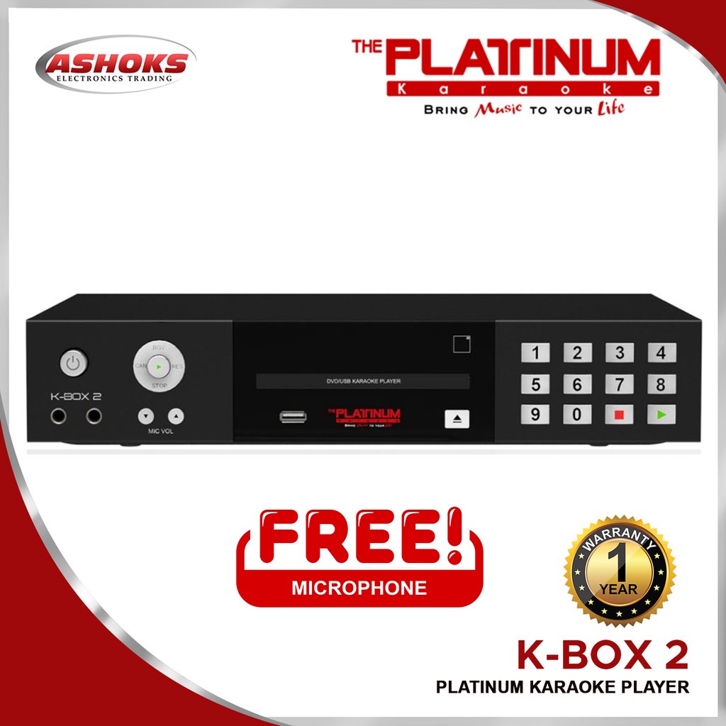 The Platinum Karaoke KBOX 2 KS40 Player with 15,000++ songs with Free