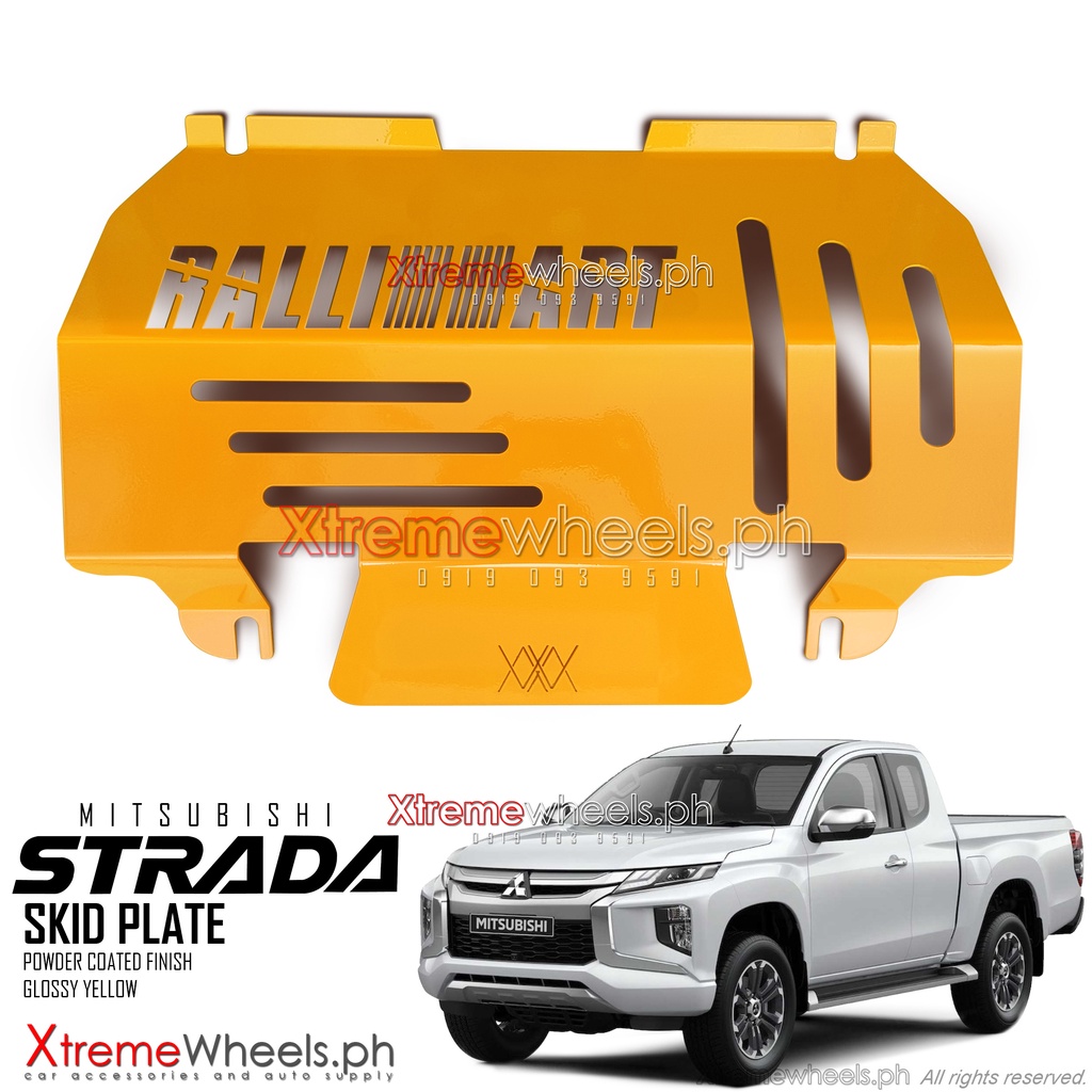 Strada 2019-2023 Yellow Hard Steel Engine Under Cover skid plate ...