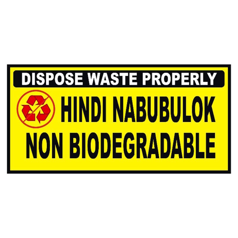 Proper Waste Disposal Signage Yellow Signage Shopee Philippines