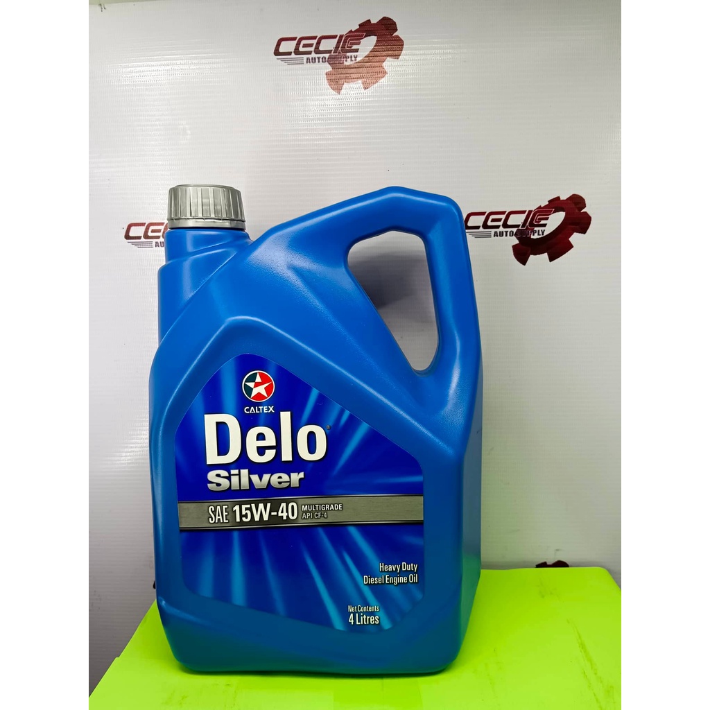 Caltex Delo Silver MG SAE 15w40 Multigrade API CF4 Heavy Duty Diesel Engine Oil 4L Shopee