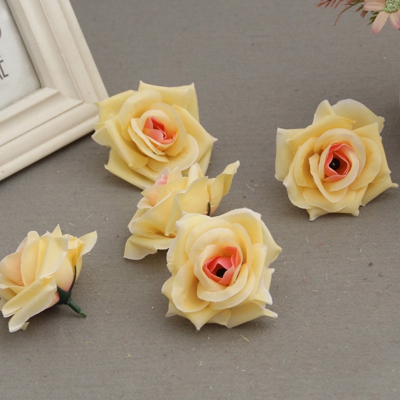 50Pcs Artificial Silk Flower Buds Bouquet Party Wall Decor Home