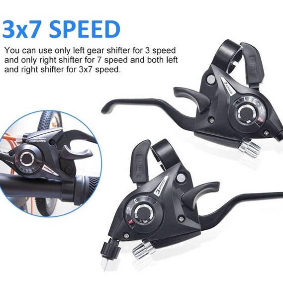 Shimano EF51 3X7 3x8 Speed Brake Lever Combo Shifter MTB Bike 7 8 Speed ...