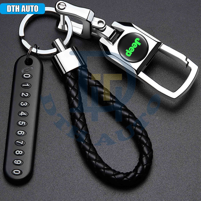 Upgrade Car Keychain Alloy Key Holder Motorcycle Keychain With Luminous ...