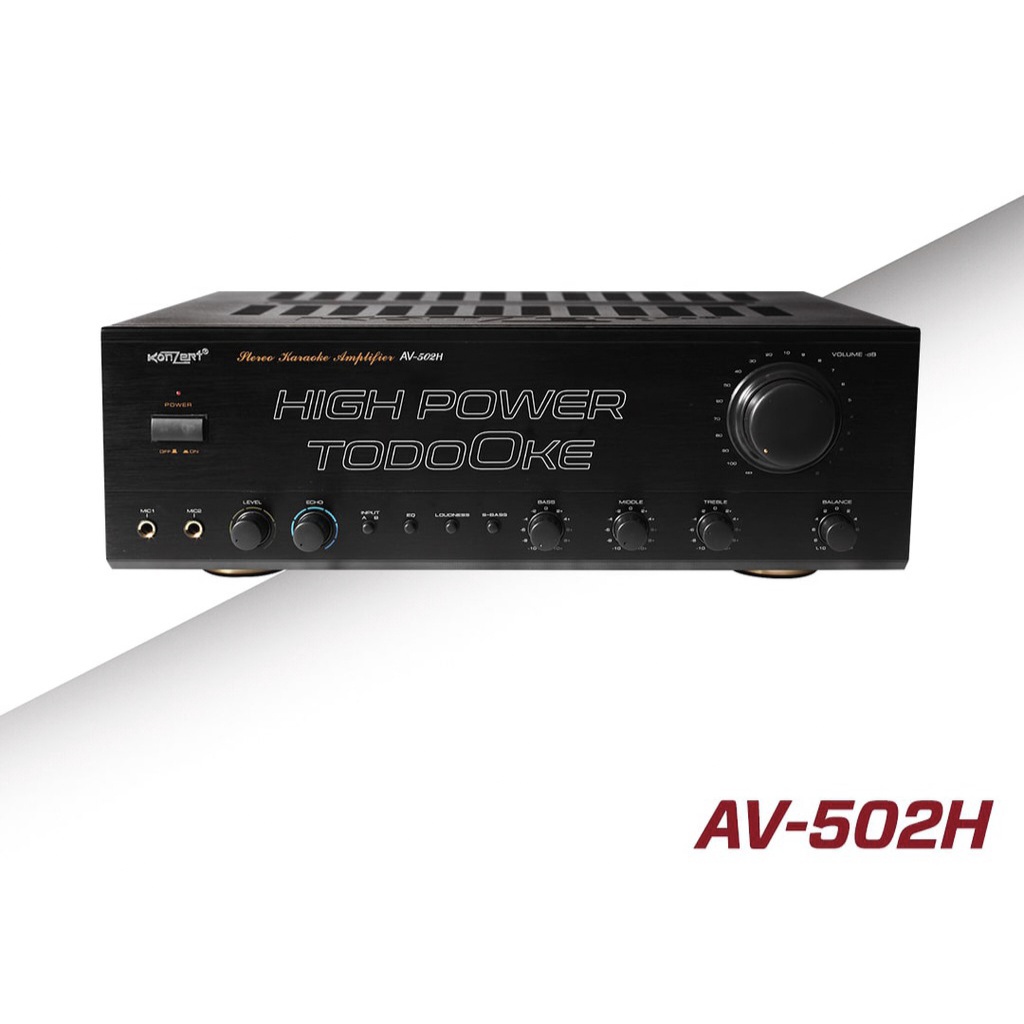 Konzert AV502H High Power TodoOke Amplifier ( 1000 Watts x 2