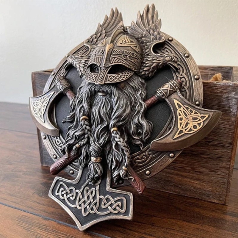 Berserker Bronze Viking Medium Warrior Figurine with Axe 28.5cm