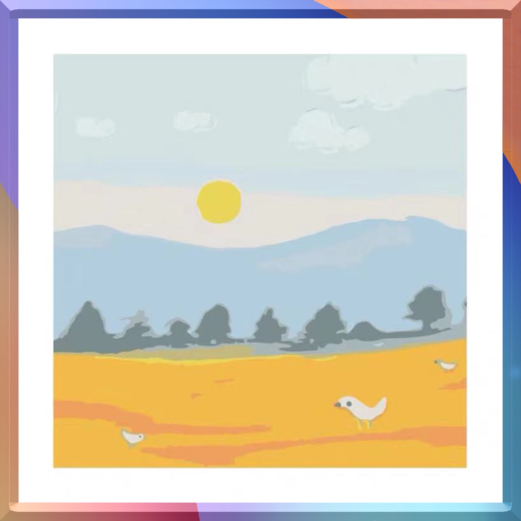 【Fast Delivery】Paint by Numbers with Frame DIY Children's Oil Digital