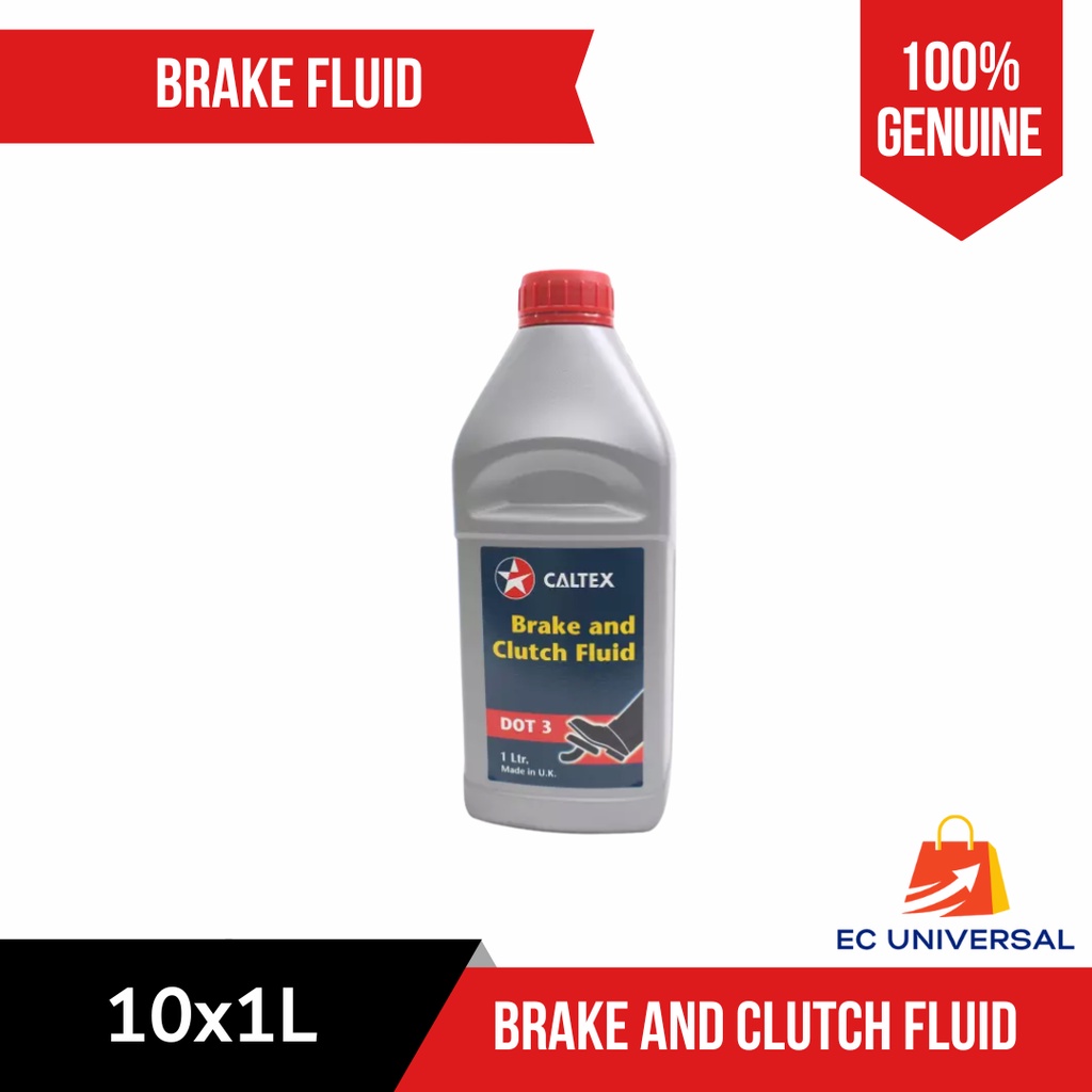 Caltex Brake/Clutch Fluid DOT3 10x1 Liters Box EC Universal Shopee