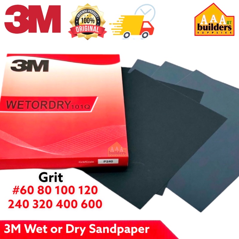 Original 3M Wet or Dry Sandpaper 601000 Not class ABC Shopee Philippines