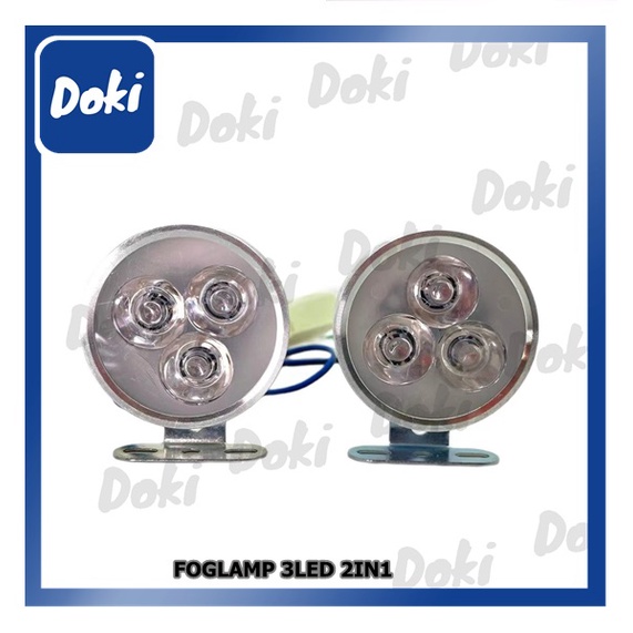 [DOKI MOTO] FOGLAMP 3LED 2IN1 BLUE LIGHT (BLINKING) | Shopee Philippines