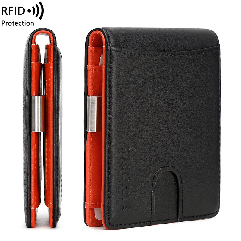 RFID AntiTheft Swiping Men's Card Holder Genuine Leather MultiCard