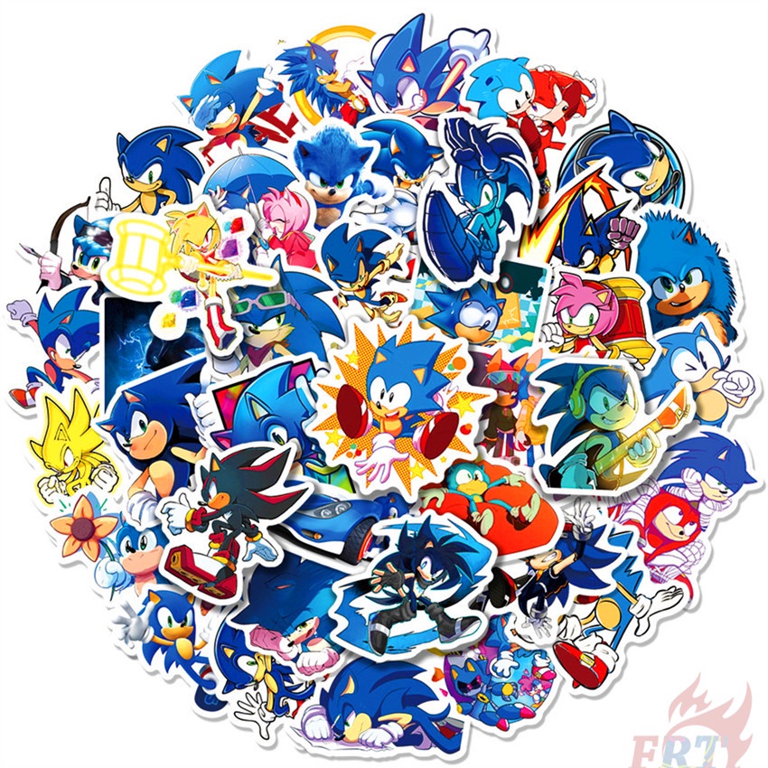 50Pcs/Set Sonic The Hedgehog Series 07 Stickers Sonikku za Hejjihoggu ...