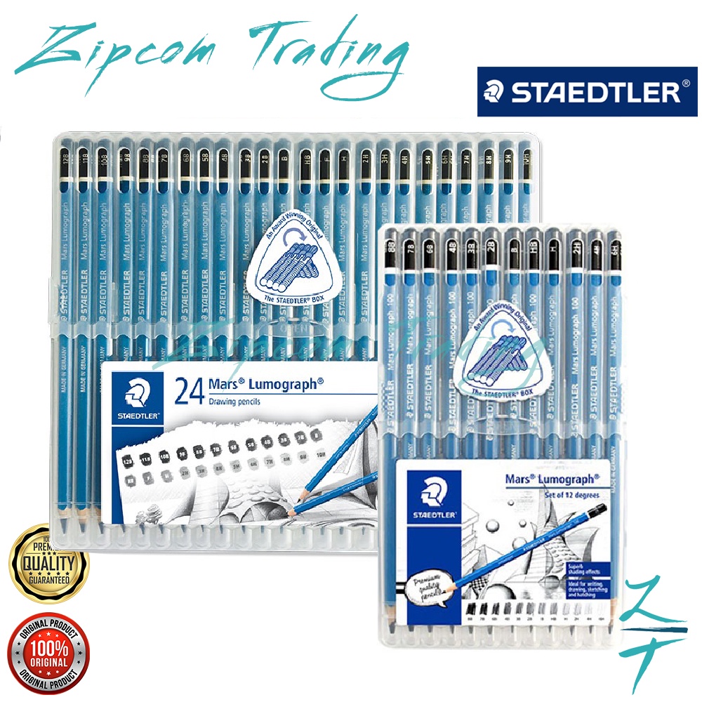 STAEDTLER Mars Lumograph Pencils Set Box (12s & 24s) Shopee Philippines
