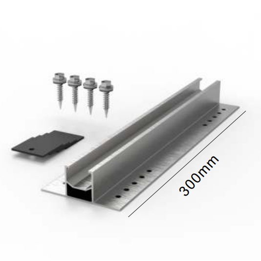 PV Aluminum Railings Mini Roof Solar Panel Mounting Rail 0.3 Meter ...