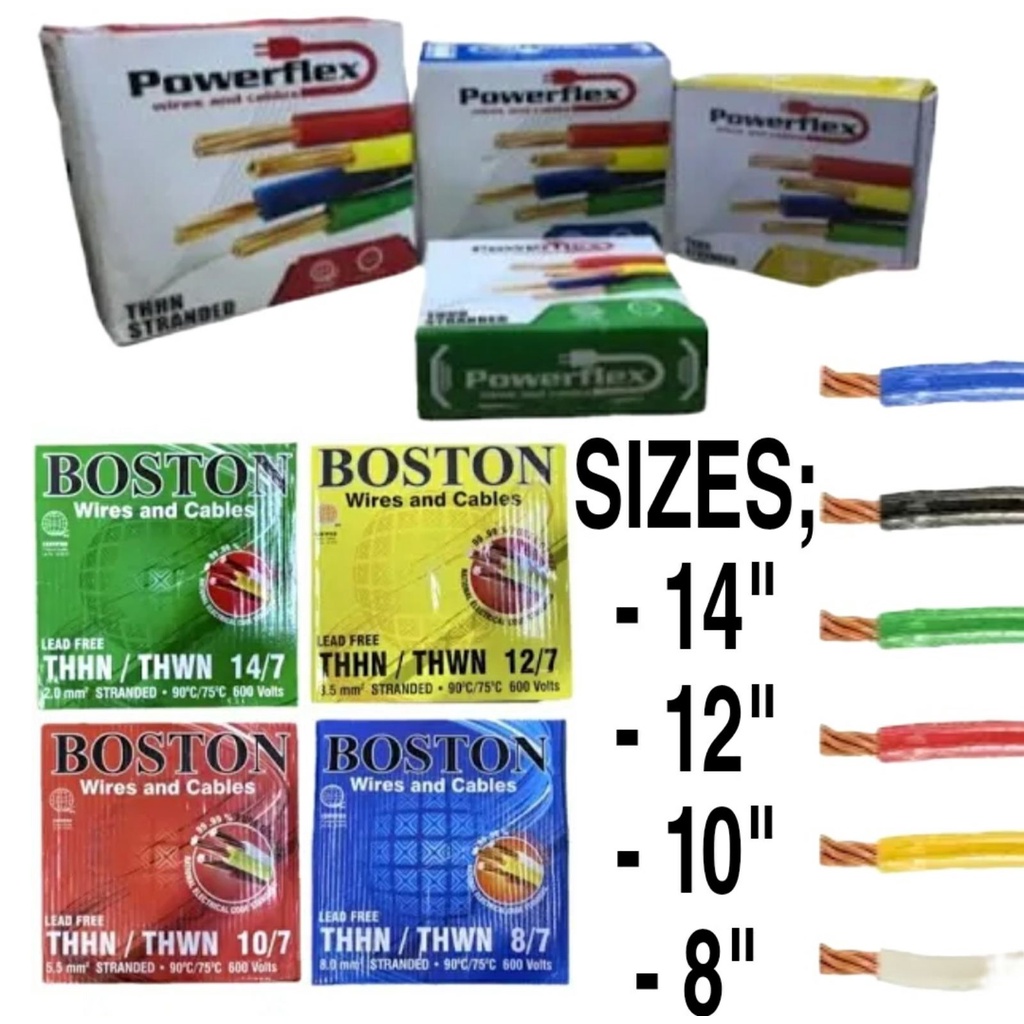 POWERFLEX / BOSTON THHN Electrical Wire PER BOX ONLY Shopee Philippines