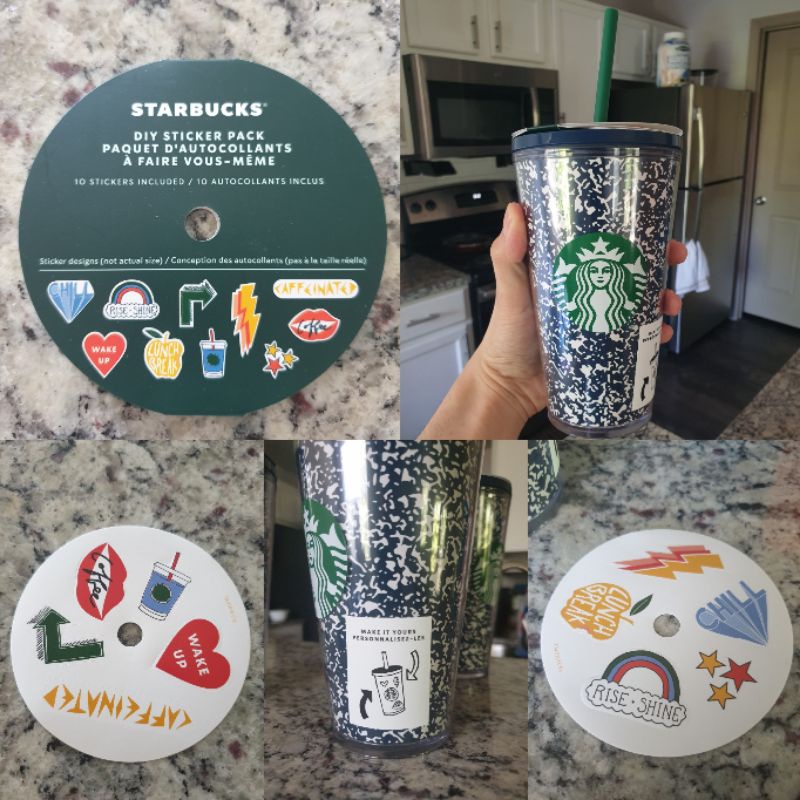 Starbucks Back to School Do It Yourself Sticker Cold Tumbler 16 Fl Oz