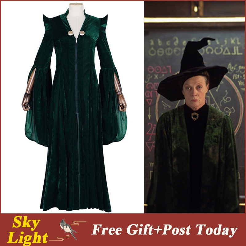 Harry Potter Cosplay Costume Minerva McGonagall Halloween Costume Party ...