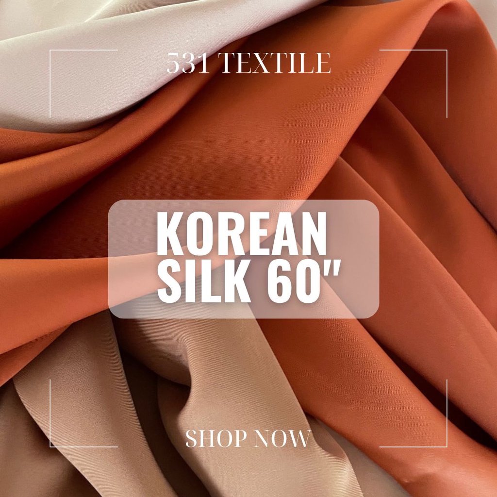 KOREAN LUXURY SILK FLOWY FABRIC TELA 60 FOR GOWNS DRESS TOPS PANTS SLEEPWEAR Shopee Philippines