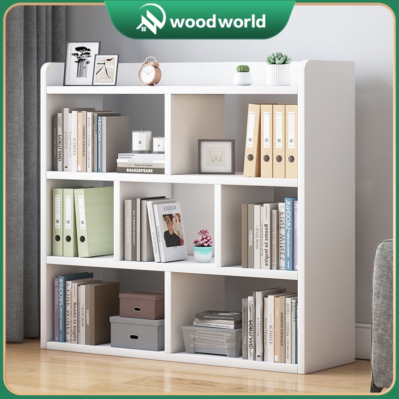 Bookshelf Organizer Rack Wooden Book Shelf For Living room Student ...