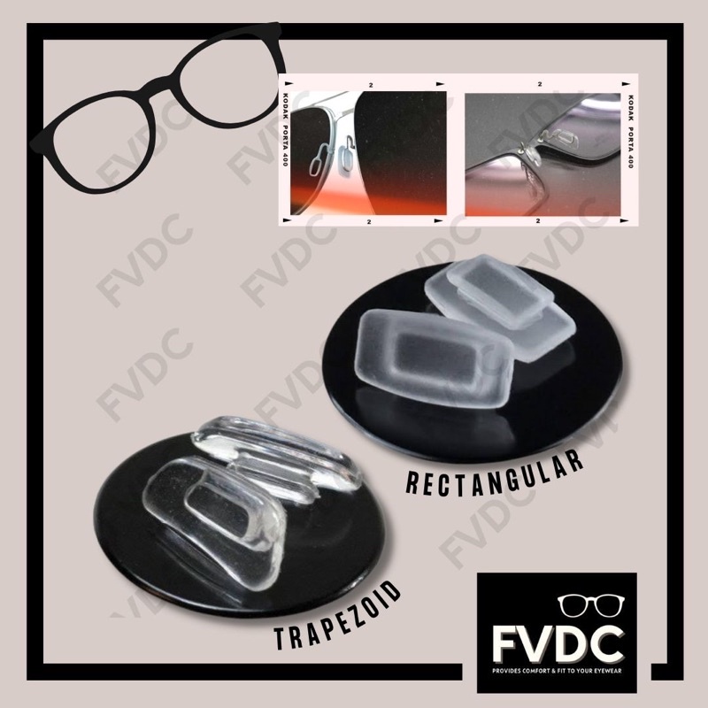 FVDC SYSTEM Eyeglasses Nose Pads D Shape Slide on Push on Nose Pads  replacement repair kit