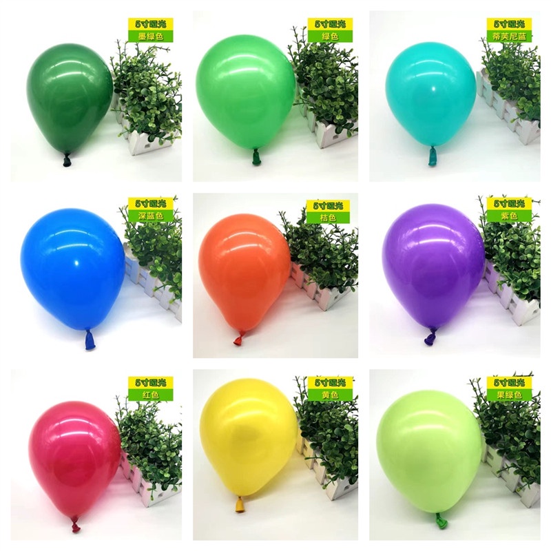 10 Pcs 5 Inch Thick Matte Balloons Daily Instructional Kids Toys ...