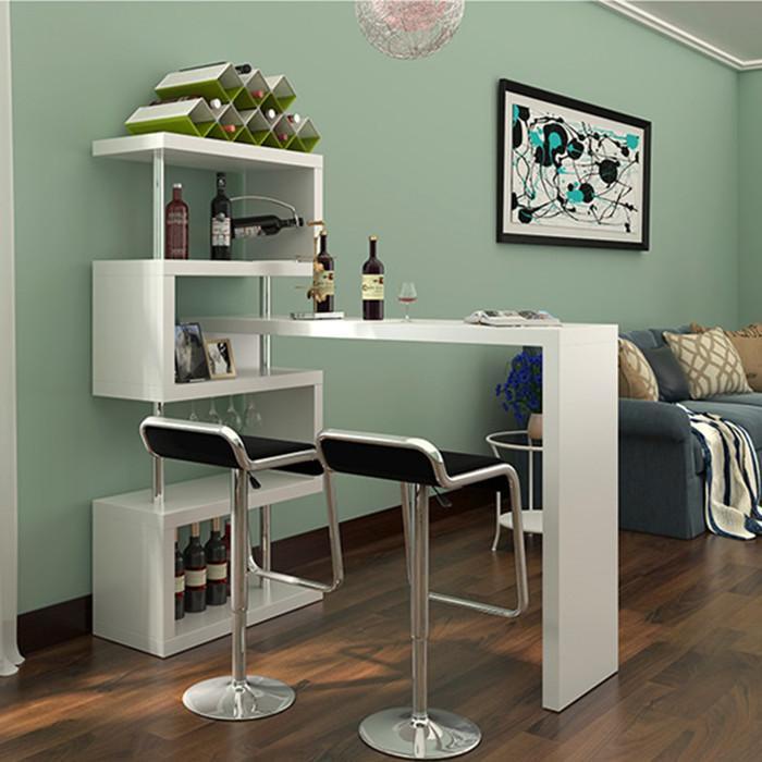 Bar table Ergonomic Modern Mini Bar Counter table with Rotating 360 Bar ...