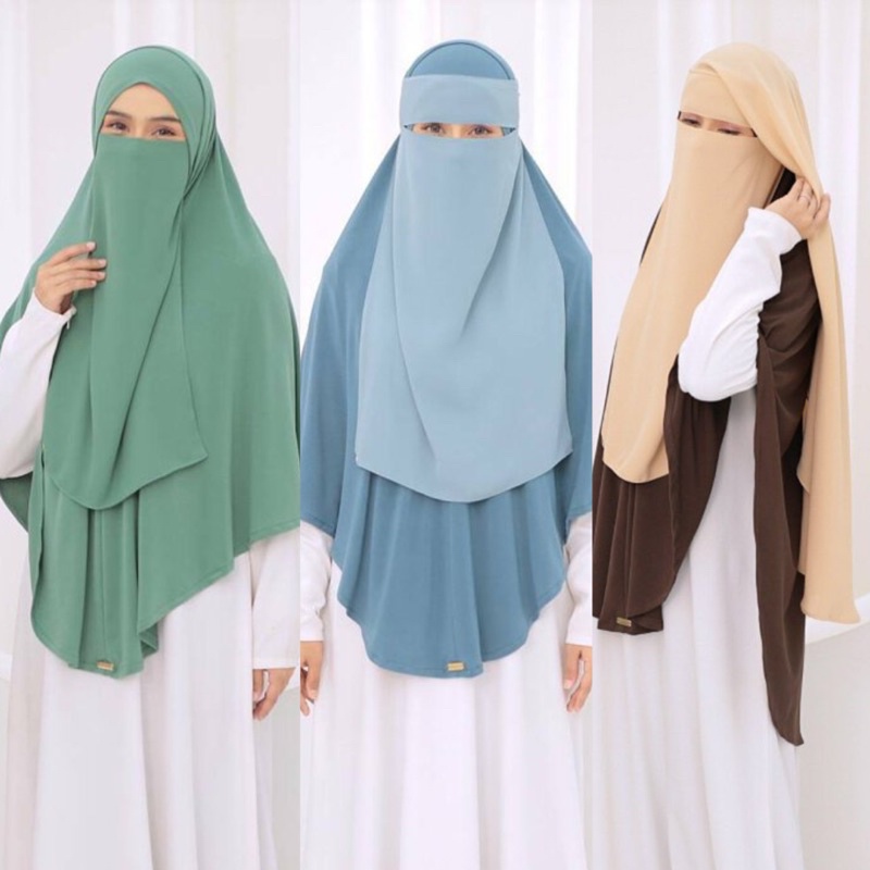 PURDAH / NIQAB 1 LAYER / NIQAB 2 LAYER (Berwarna) | Shopee Philippines