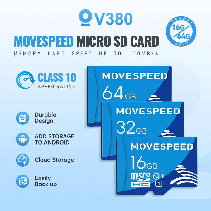 Move Speed Micro SD Card Original 16/32/64GB V30 4K 100MB/S High Speed