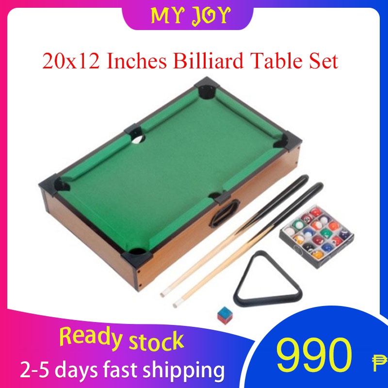 20x12 Inches Mini Billiard Table Set For Kids Boy Gift Wooden Pool ...
