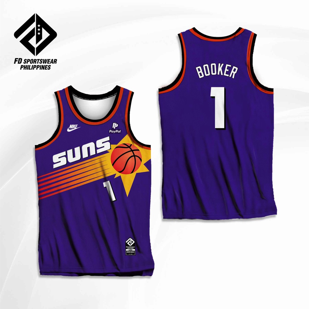 High Quality】2022-23 Men's New Original NBA Phoenix Suns #1 Devin Booker  City Edition Blue Jersey Swingman Heat-pressed