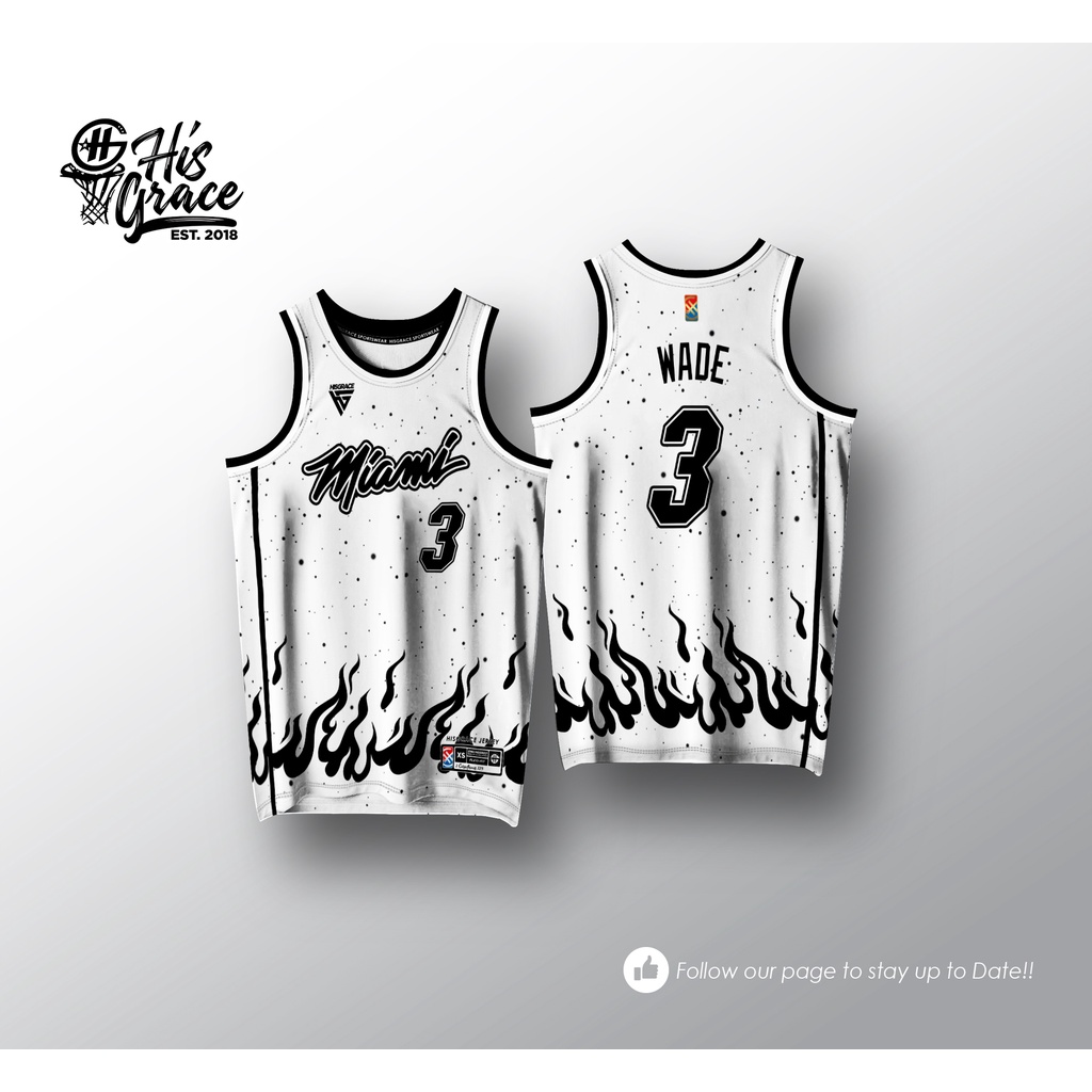 miami heat black and white jersey