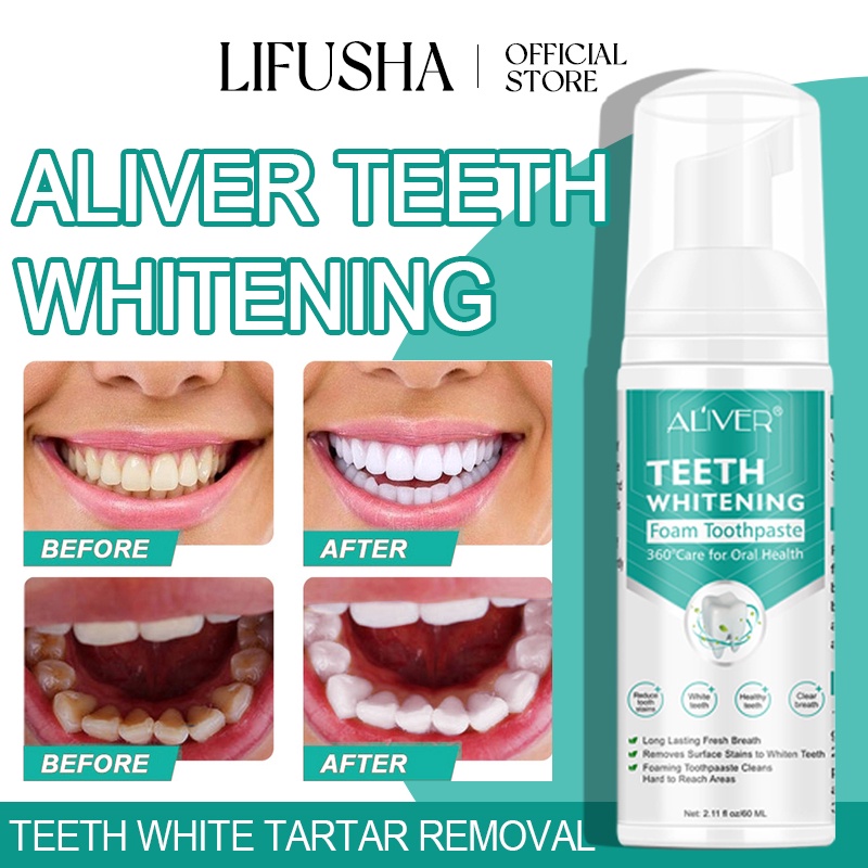 LIFUSHA ALIVER Teeth Whitening Mousse Toothpaste Cleansing teeth Mousse
