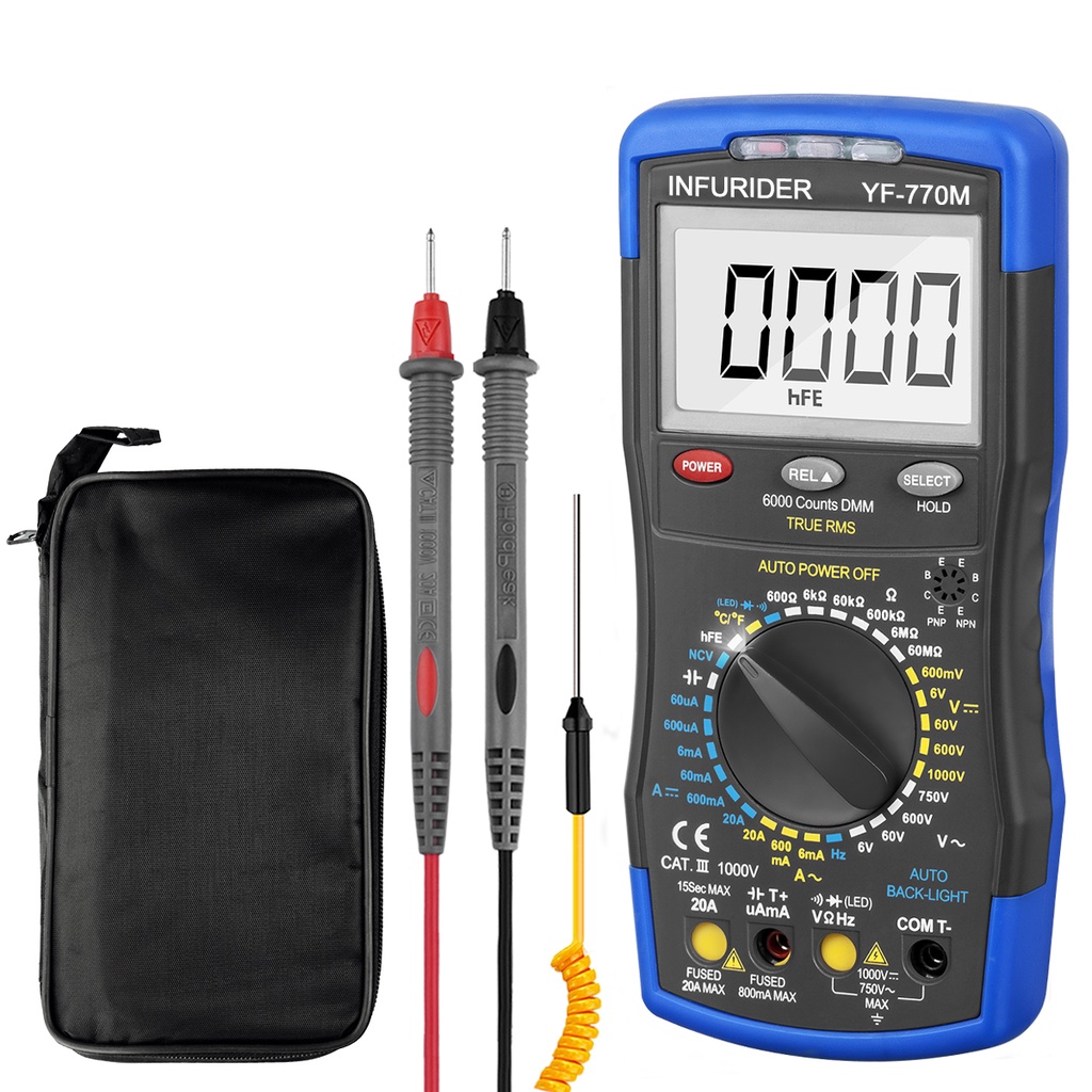 Digital Multimeter LCD Volt Meter Ammeter Voltmeter Amps Ohms AC/DC OHM