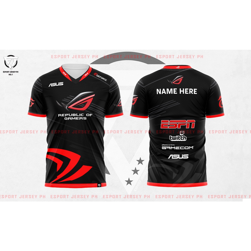 ACER REPUBLIC OF GAMING ROG JERSEY FREE PERSONALIZE NAME | Shopee ...