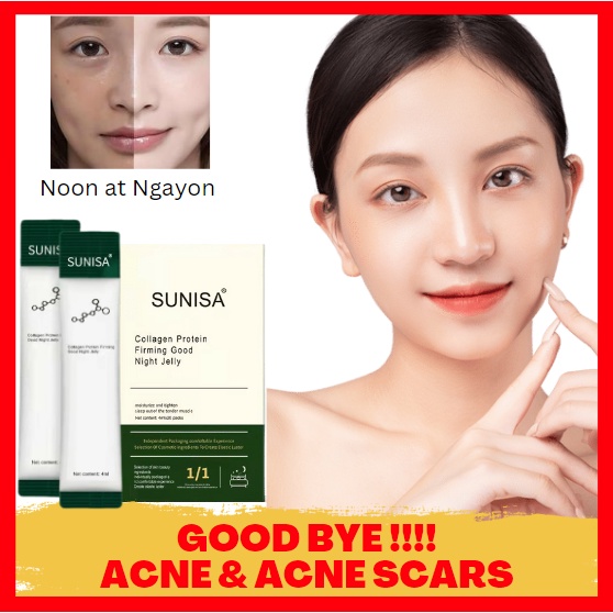 Authentic SUNISA / Bioaqua 20Pcs Collagen Gelly Sleep Face Mask Firm Skin Moisturizing Oil