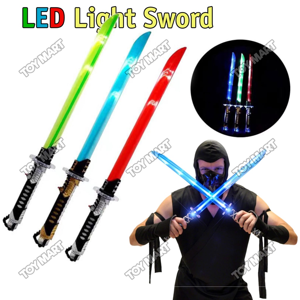 Led Samurai Ninja Sword W Sound Effect Lightsaber Toy Pretend Cosplay Toy W Light Sound Effect