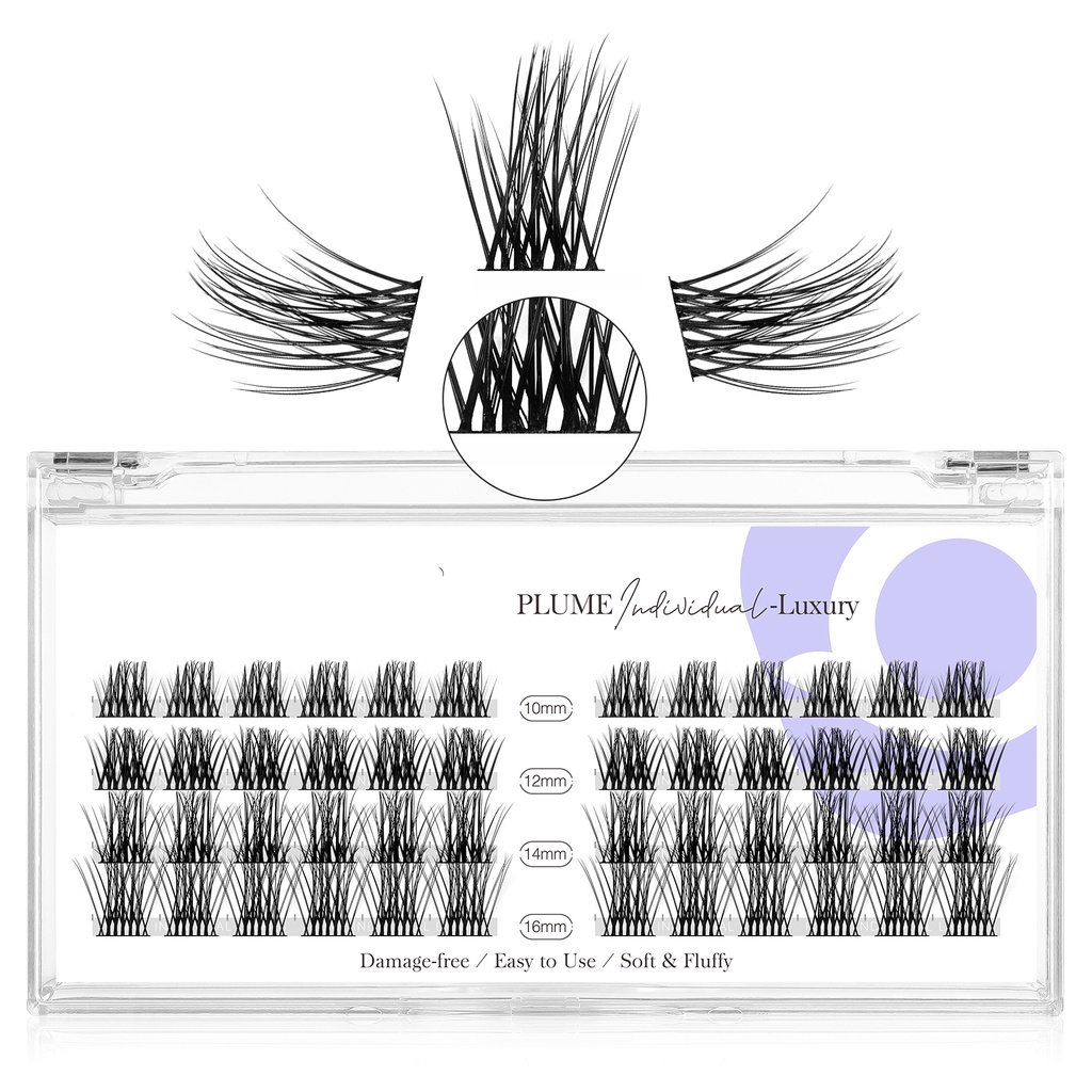 Genielash Natural Clusters Eyelash Extension DIY Strip Lashes Segmented ...