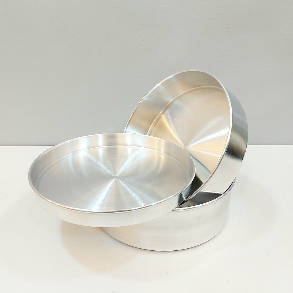 Royal Crown Aluminum Round Baking Pan 1" HEIGHT Cake Pan Pie Pan Mura