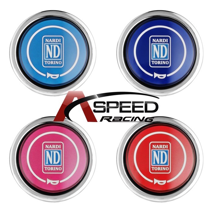ND Car Racing Modified Steering Wheel Horn Button Center Cap Black/Blue