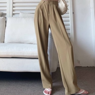 Ice Silk Wide Leg Pants Women's Spring Summer High Waist Drop Straight  Large Size Elastic Pants JE